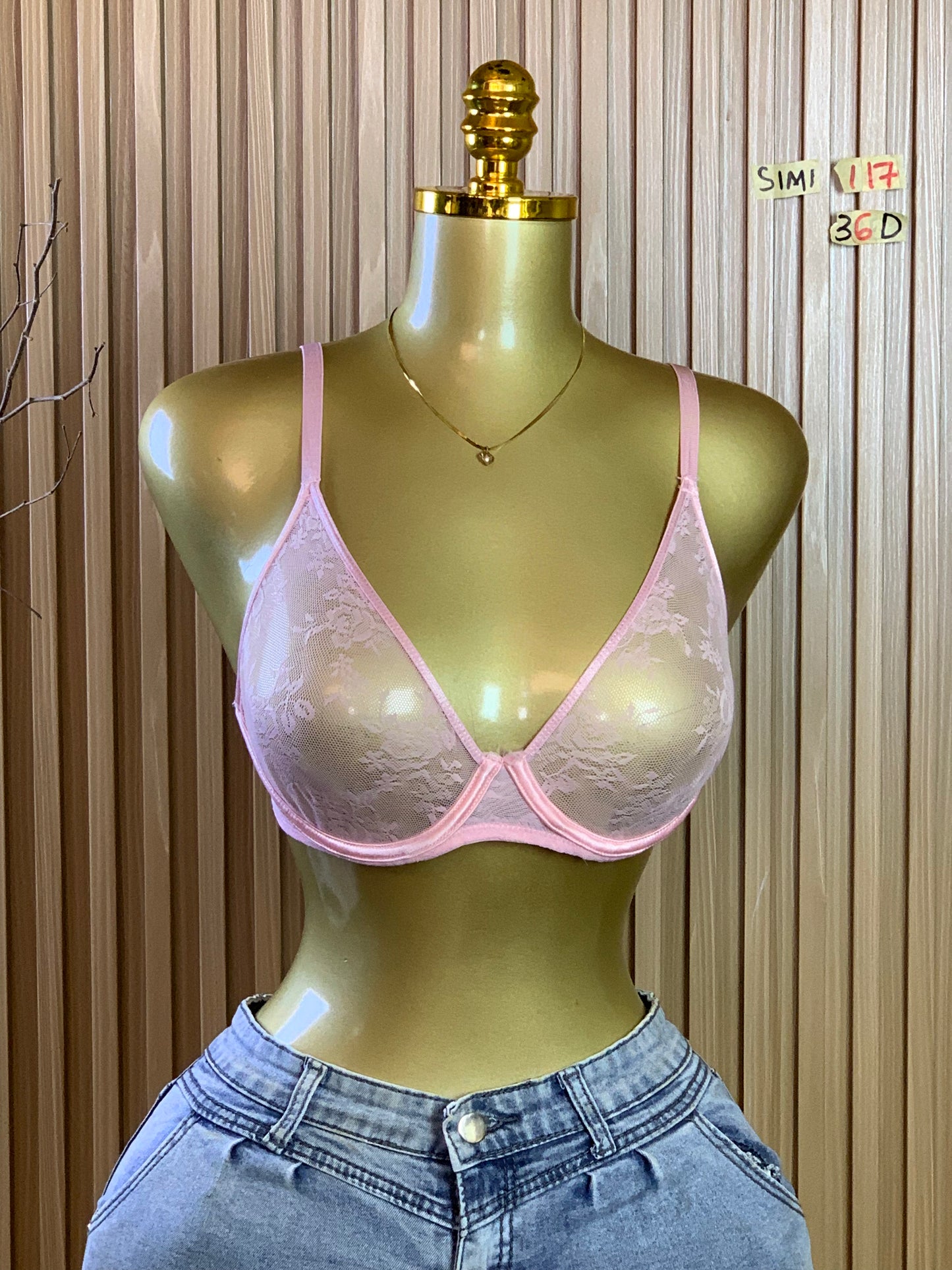 SIMI117 SIZE36D pink bra
