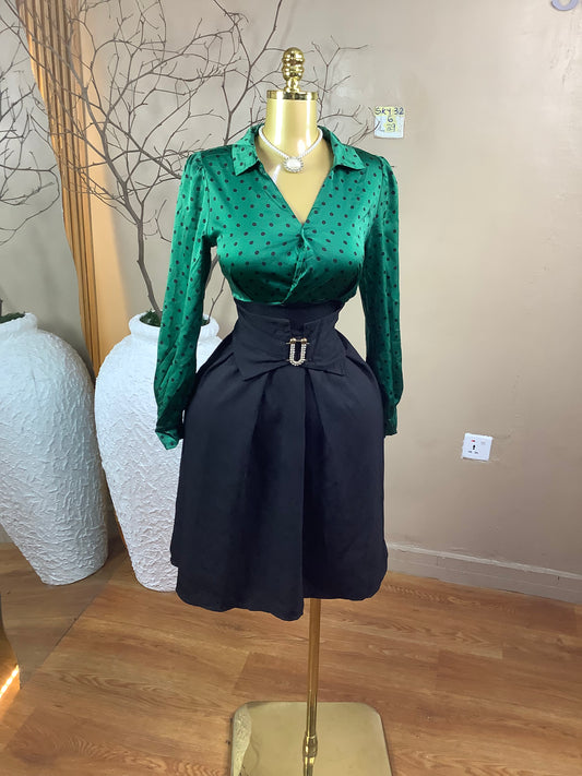SIZE6 SKY32 Length39(green&black)