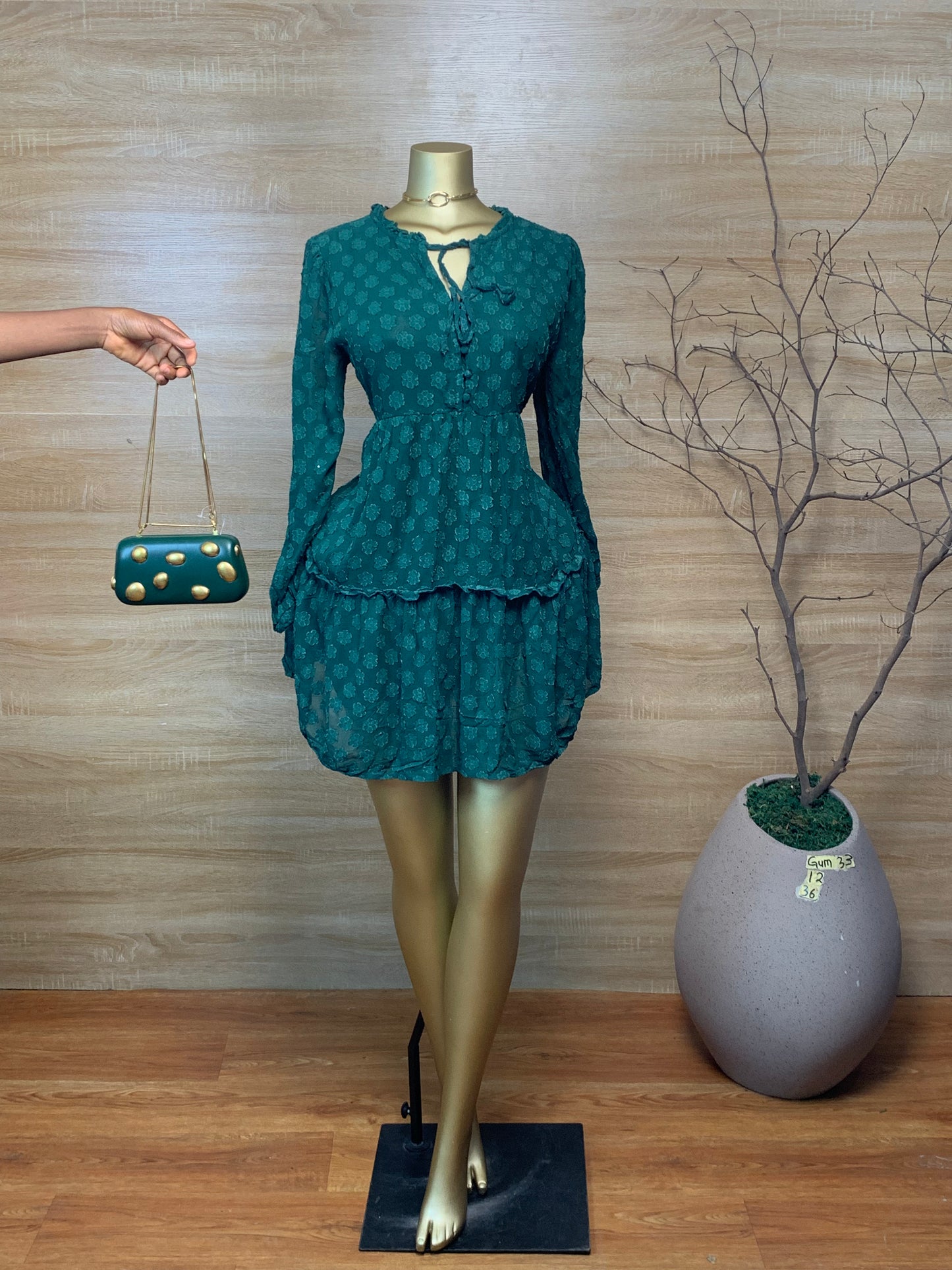 GUM33 SIZE12 Green DRESS Length36