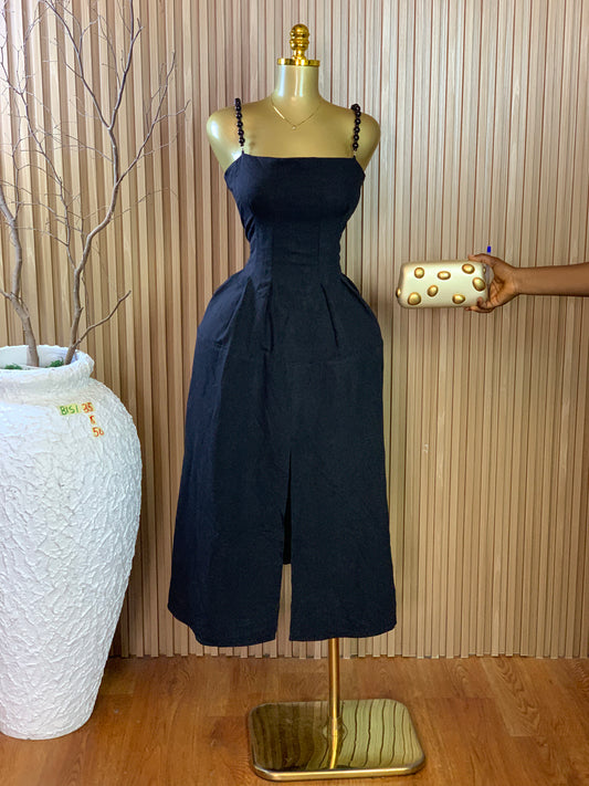 BISI35 SIZE8 Length50 black dress
