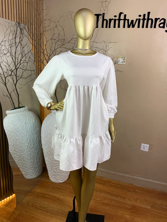 SIZE10 Chick38 Length39(White)(Free dress)