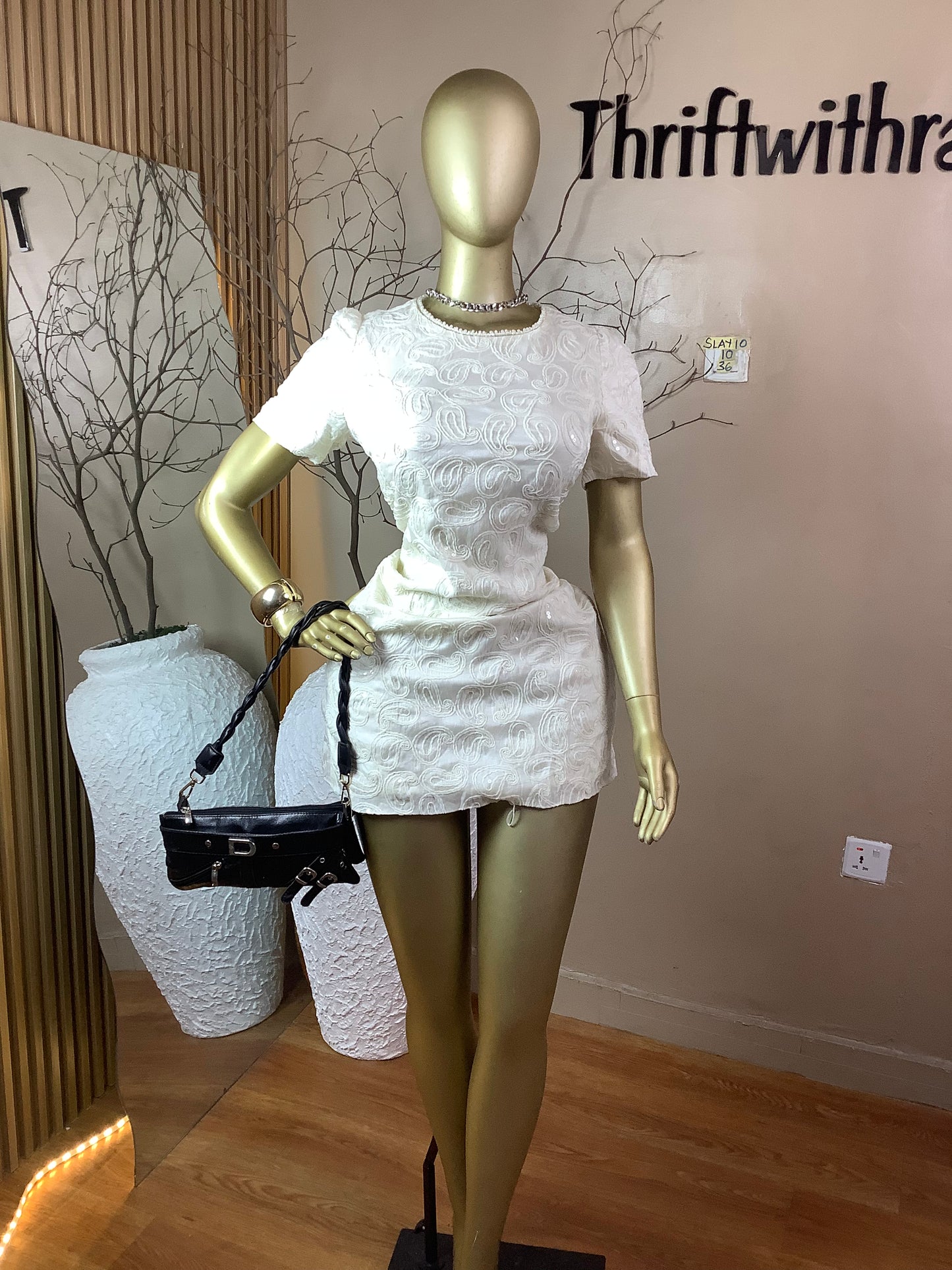 SIZE10 Slay10 Length36(White)(Little stain)