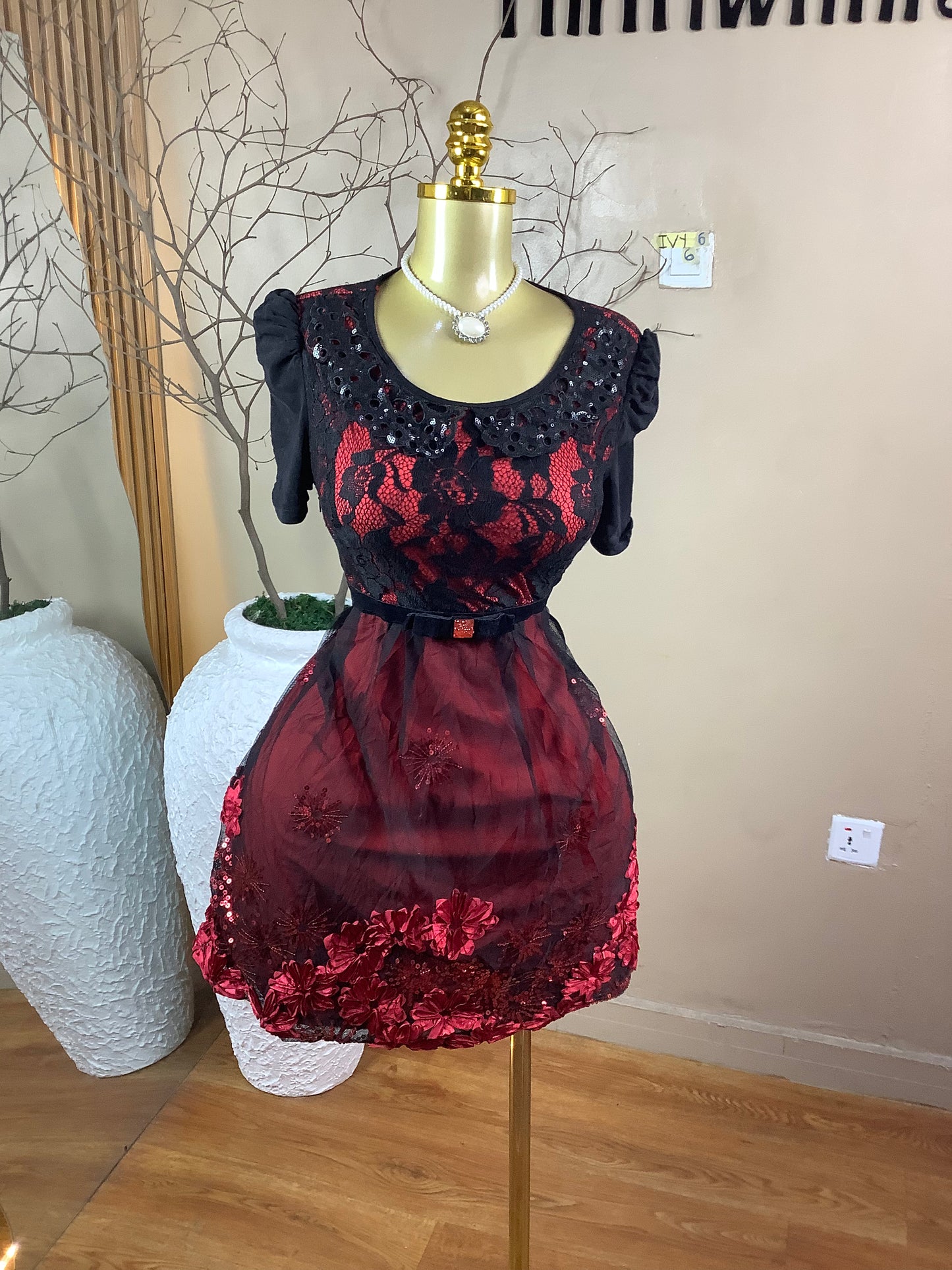 SIZE6 IVY6(red&black)