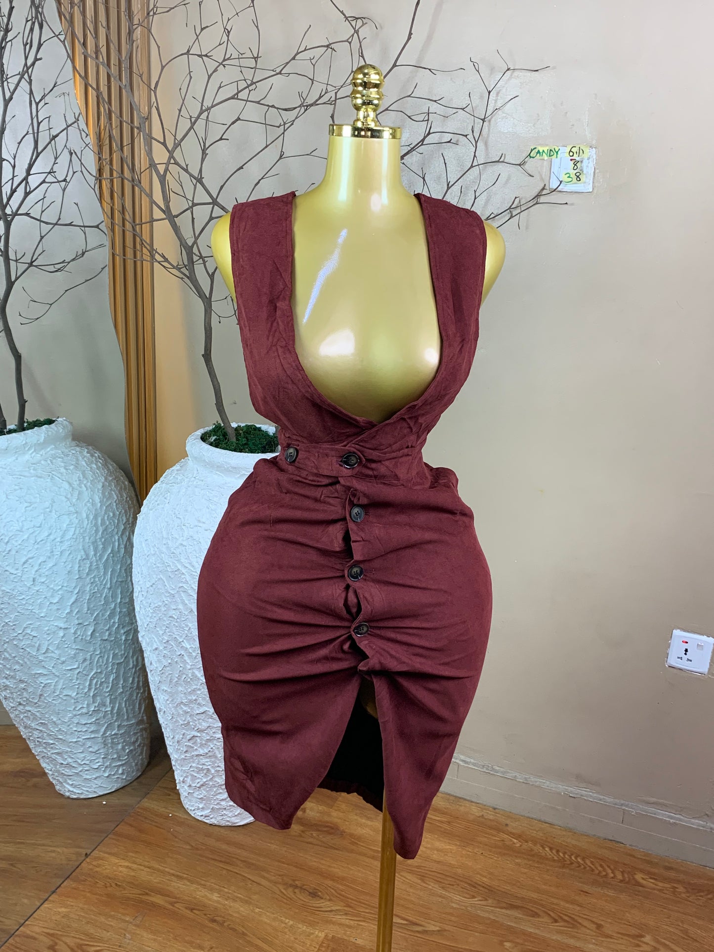 SIZE8 CANDY61 Length38(burgundy)