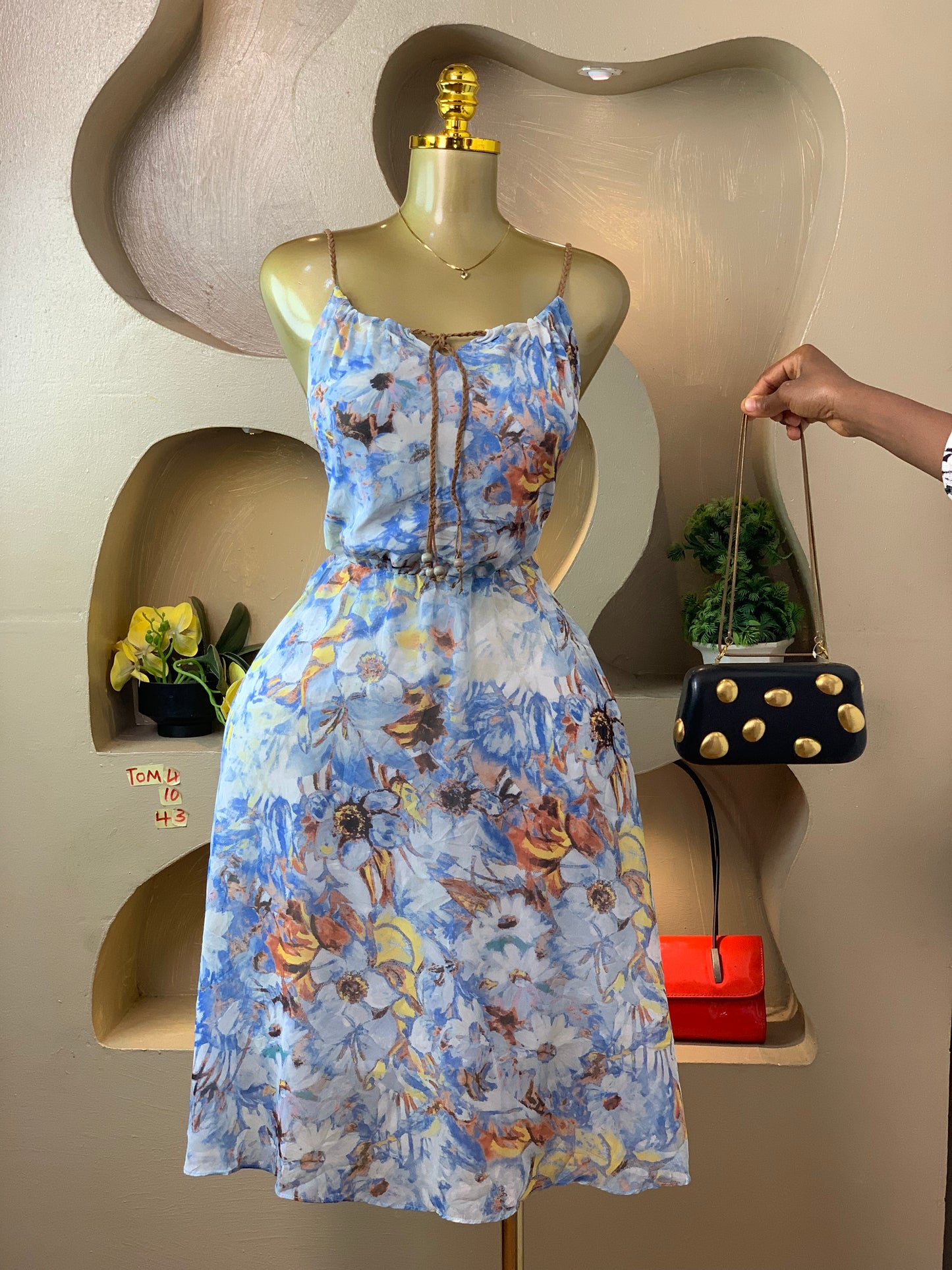SIZE10 TOM4 Floral DRESS Length43
