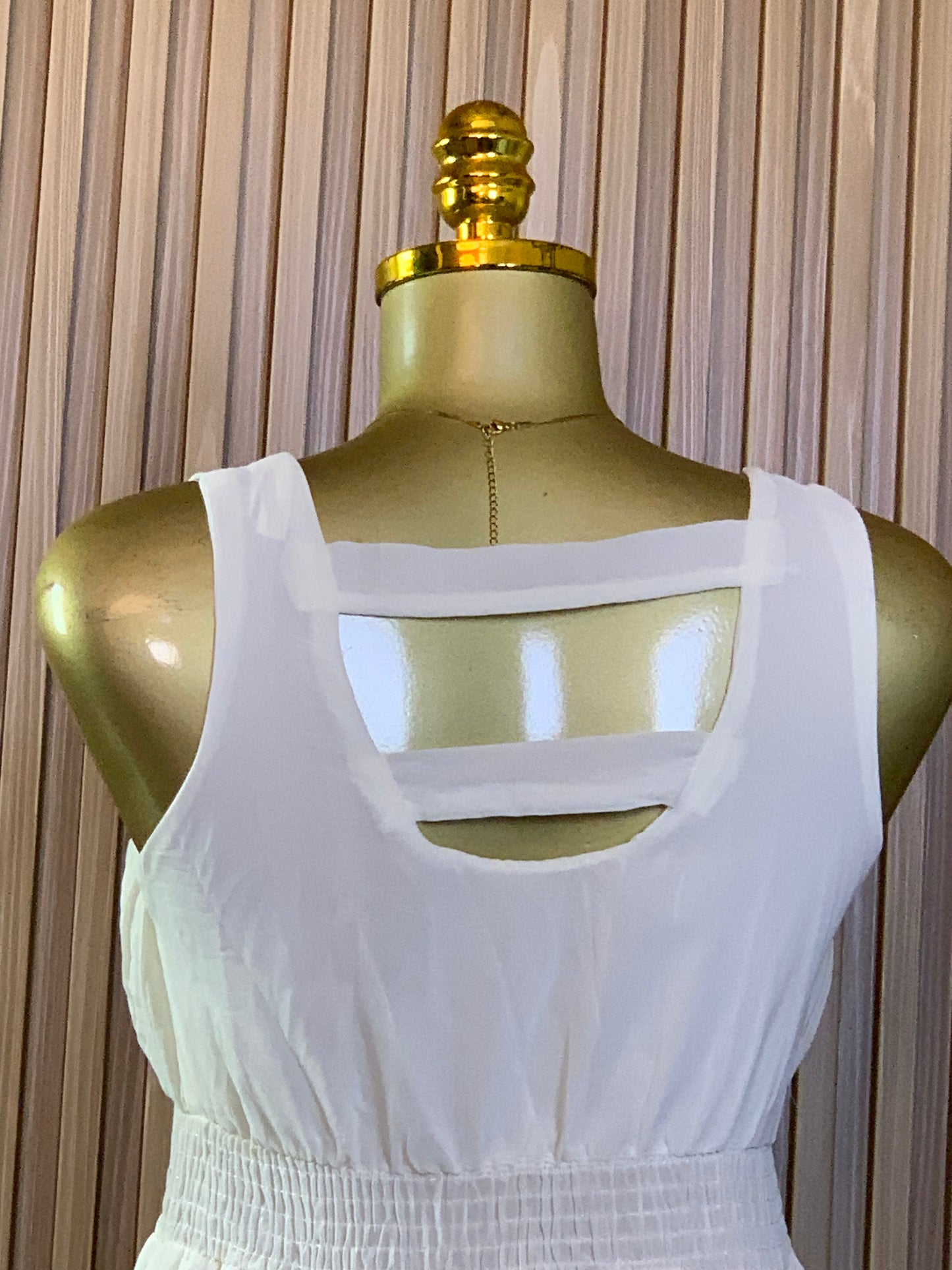 SOLA33 SIZE6 Length44 white dress
