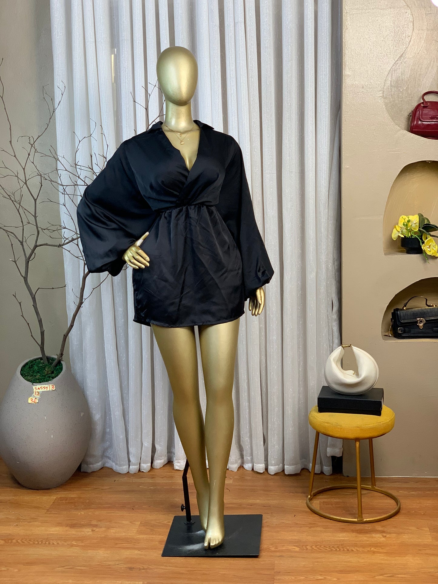 SASSY12 SIZE12 Black DRESS Length36