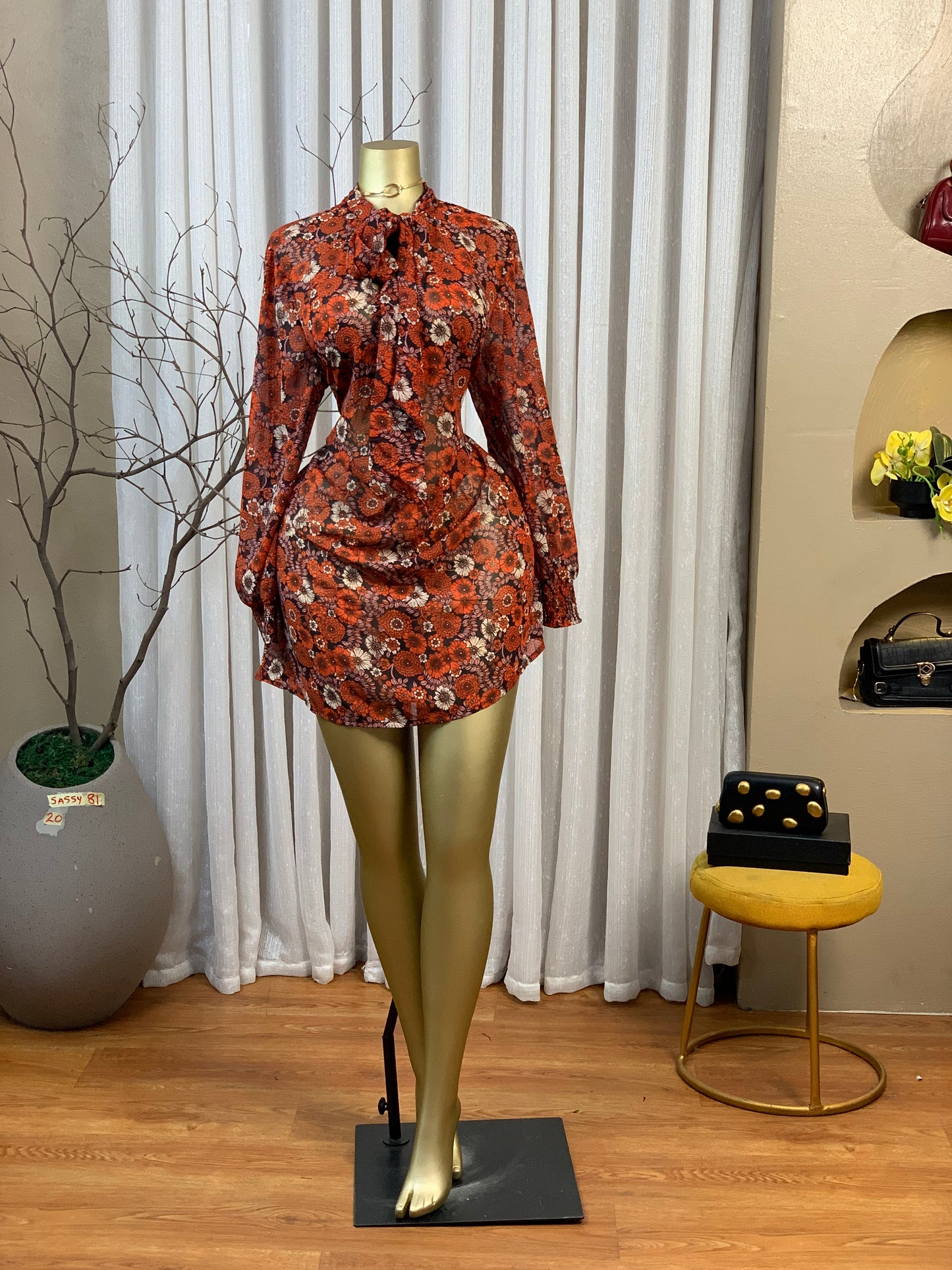SASSY81 SIZE20 floral DRESS