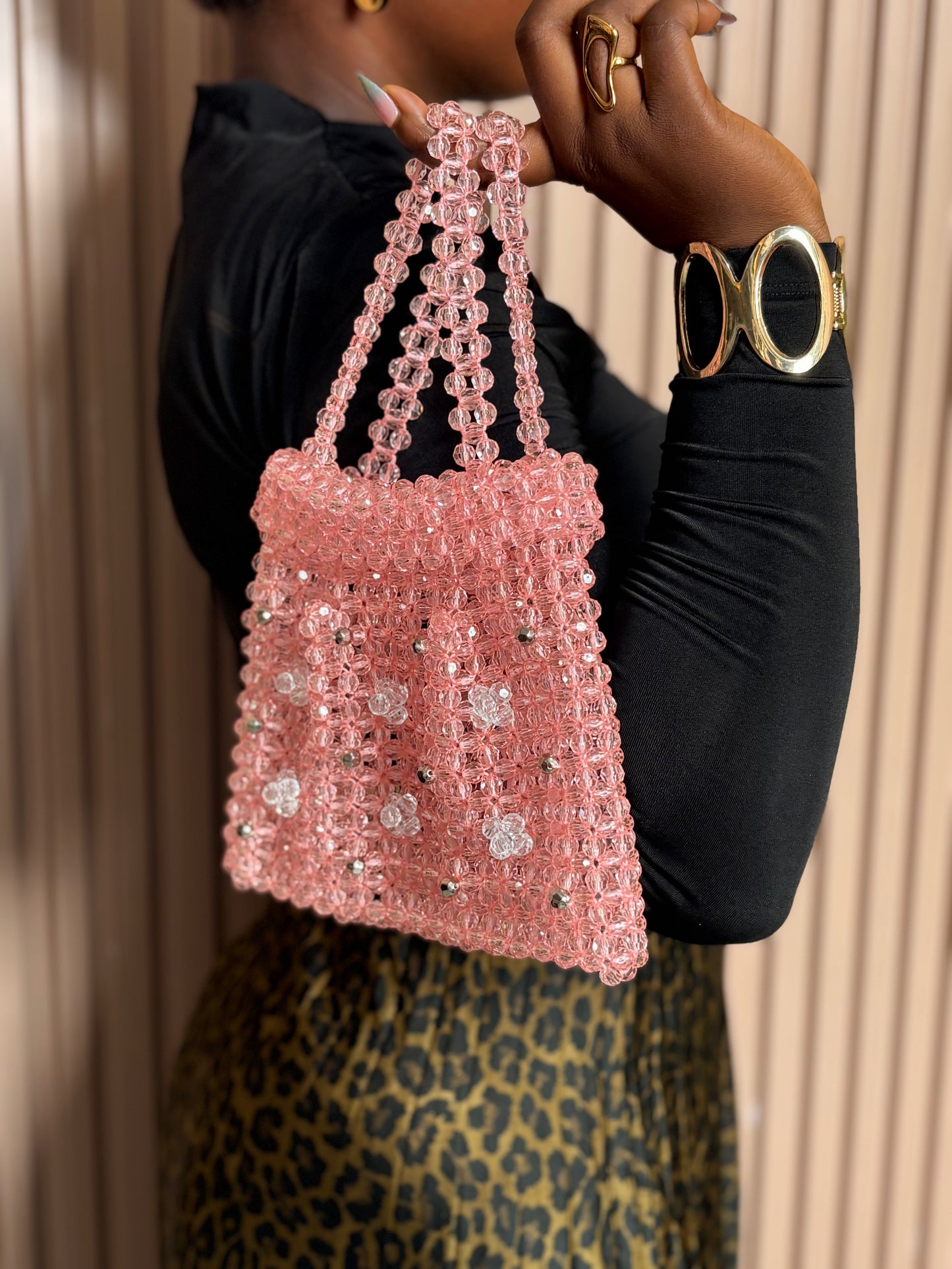 Luxe bag4(Pink bead bag)