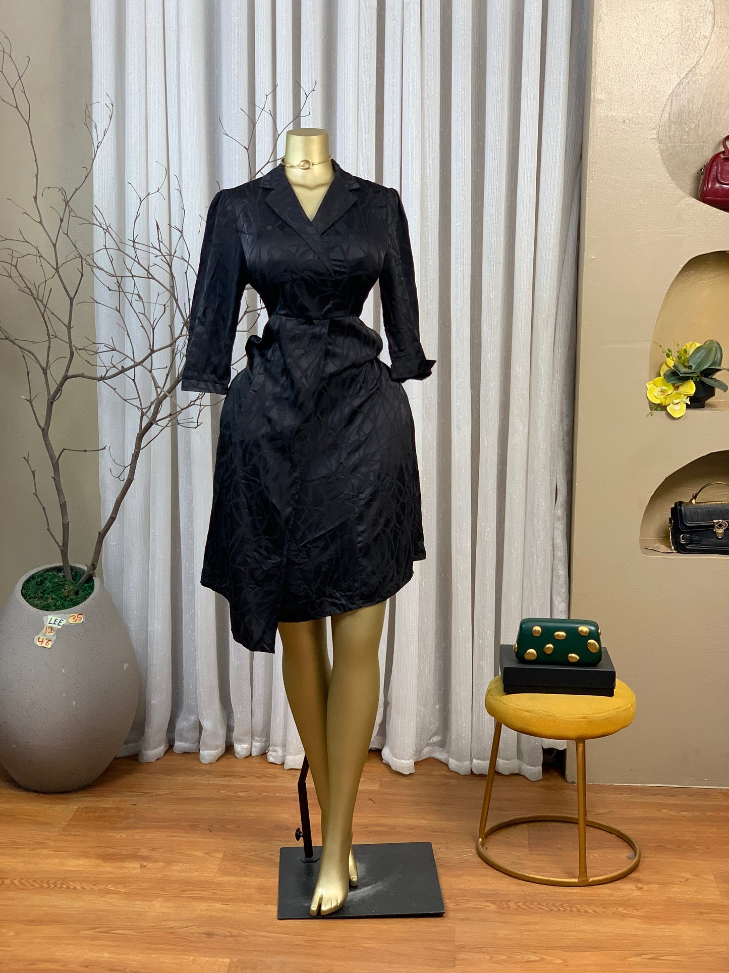 LEE35 SIZE12 Black DRESS Length46