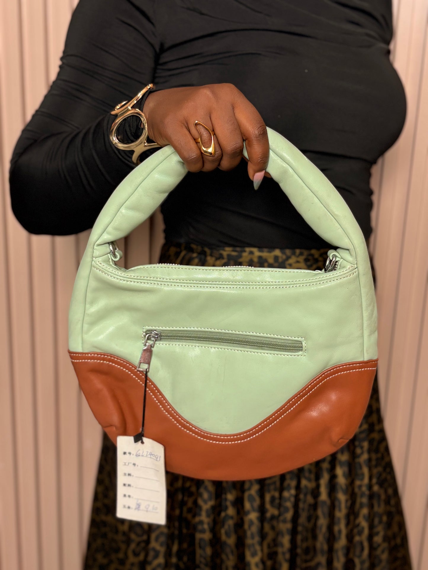 Luxe bag11(green&brown)