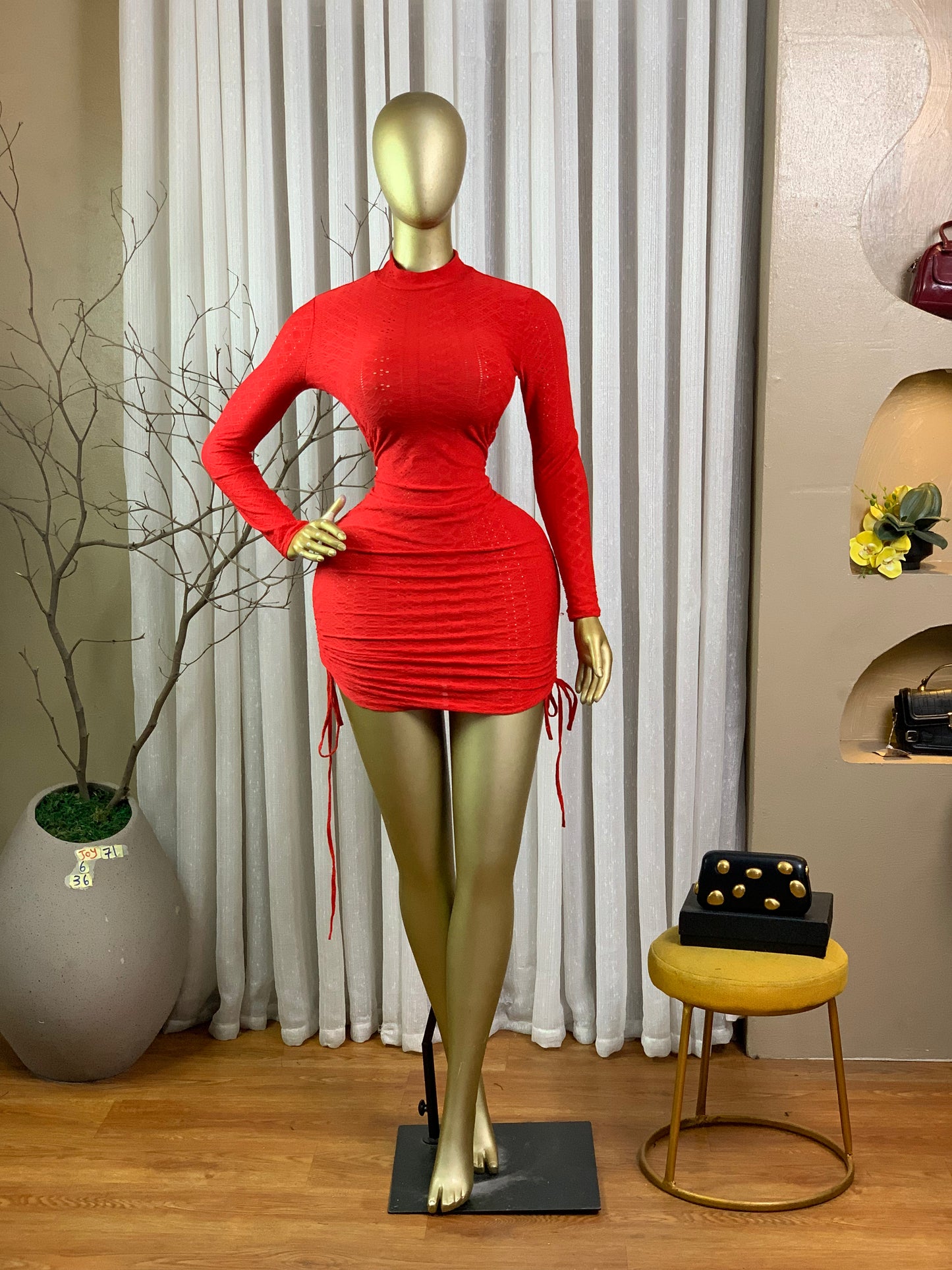 JOY71 SIZE6 Red DRESS Length36