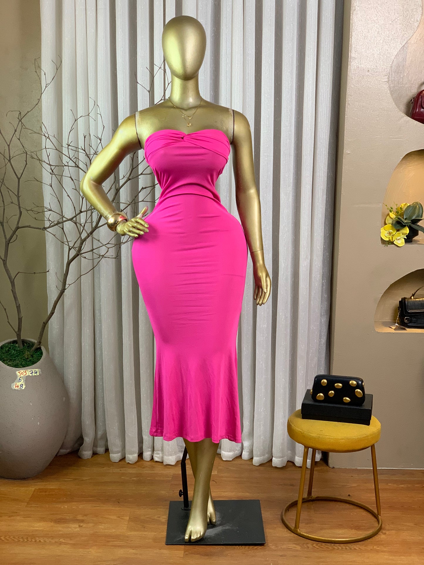 JOY74 SIZE6 Pink DRESS Length48