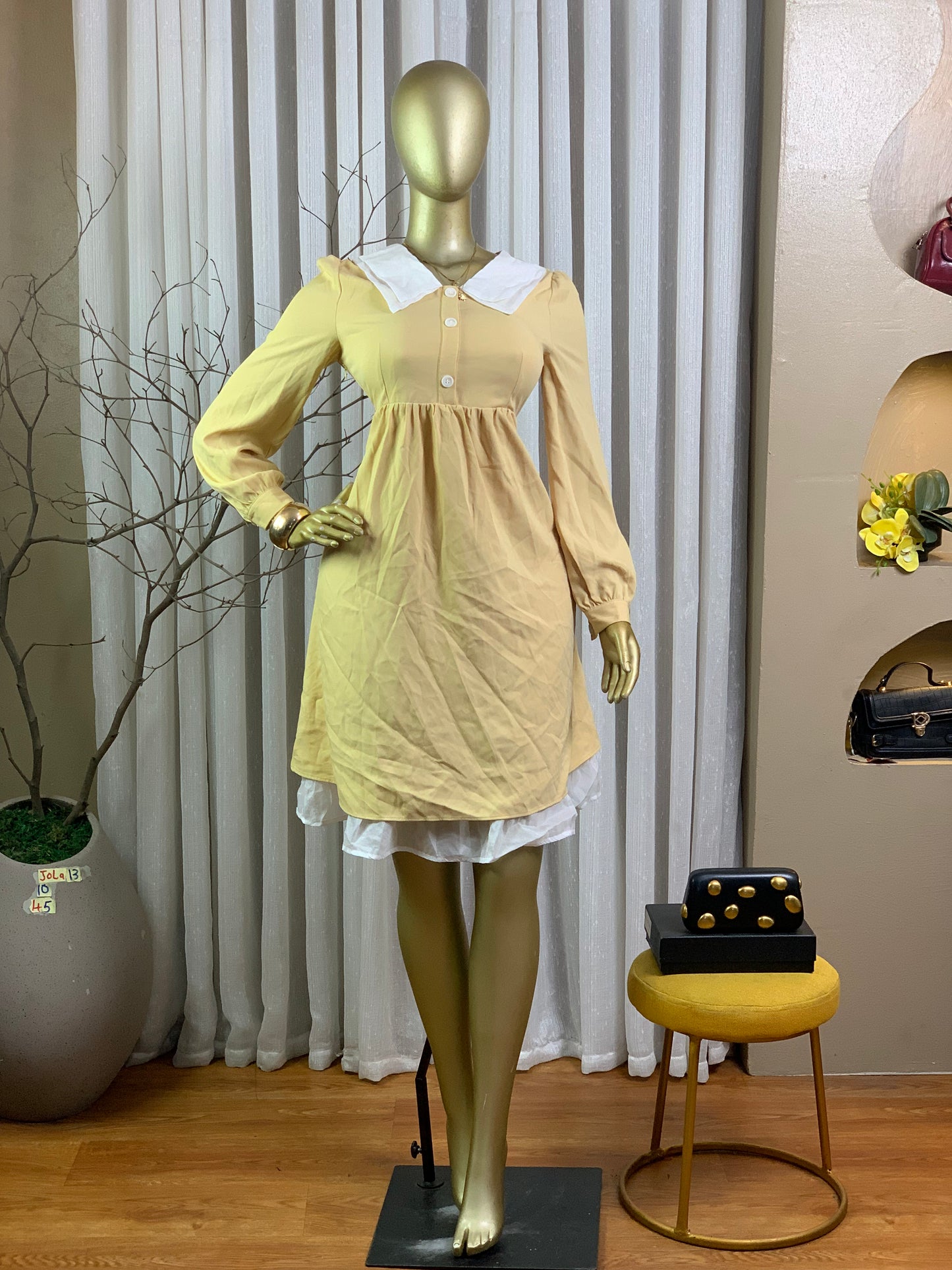 JOLA13 SIZE10 yellow DRESS Length45