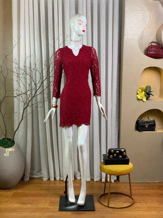 JOLA34 SIZE6 wine DRESS Length36