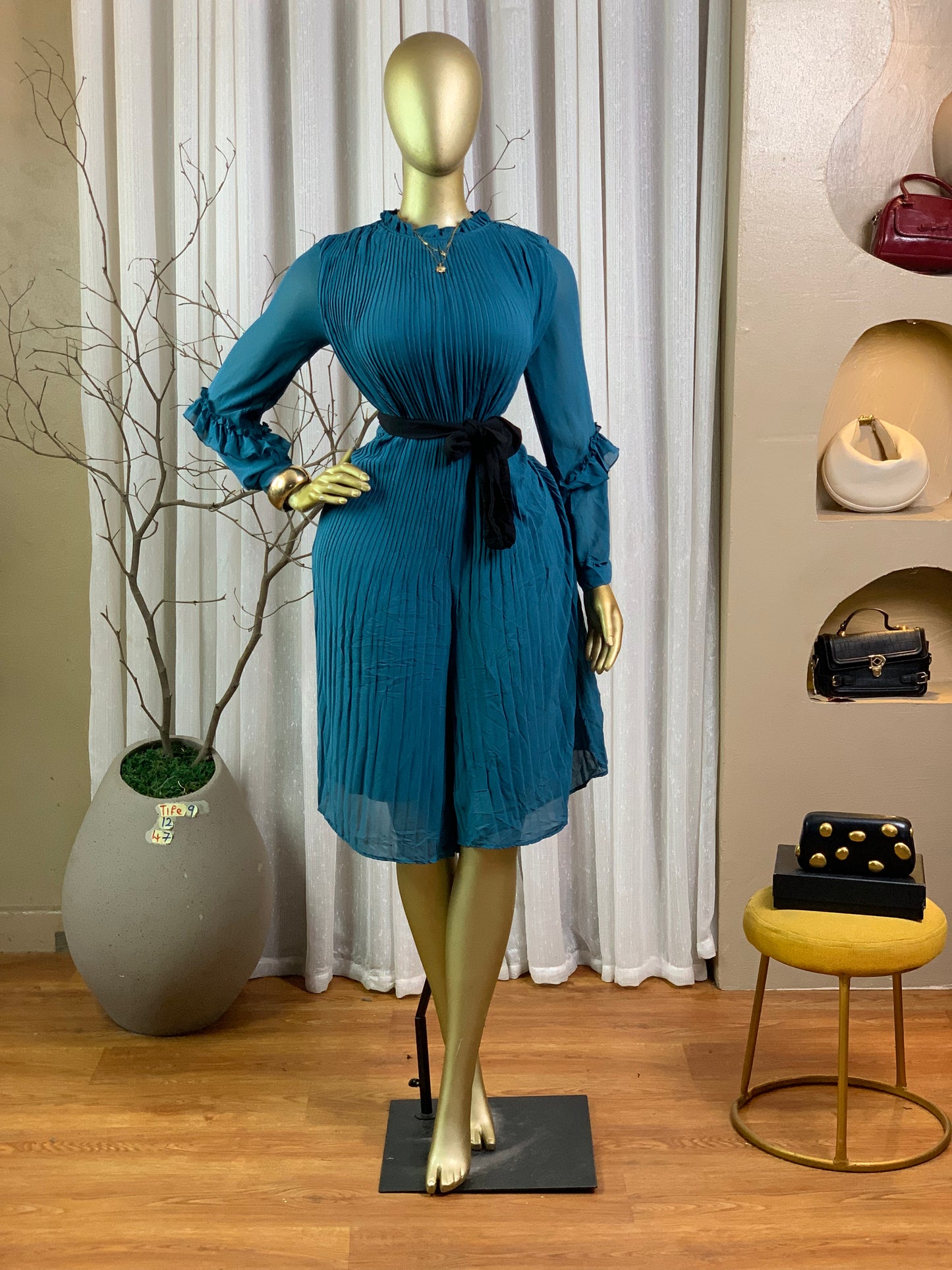 TIFE9 SIZE12 Teal blue jumpsuit Length47