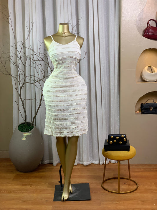 TITI13 SIZE8 Cream DRESS Length45