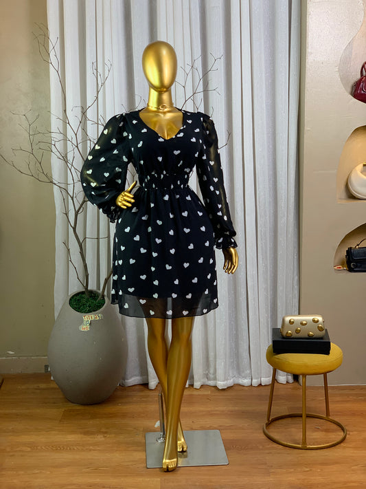 TITI23 SIZE12 Black&white DRESS Length40