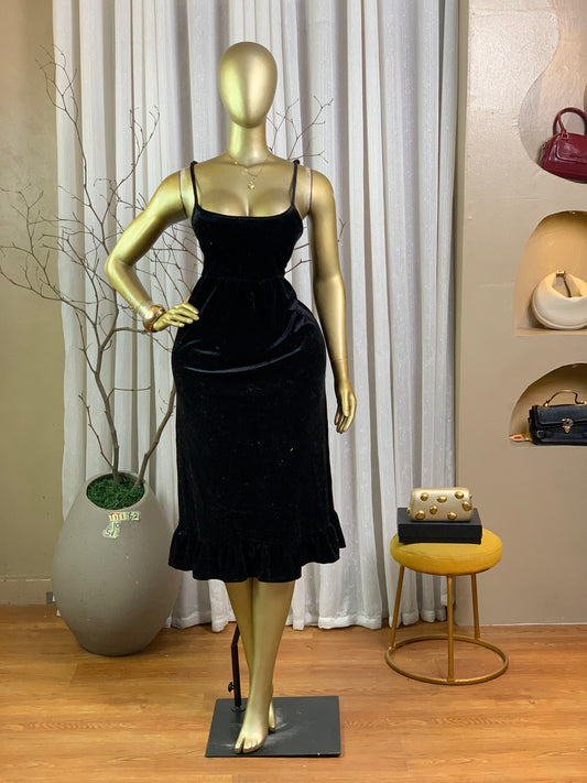TITI62 SIZE10 Black DRESS Length51