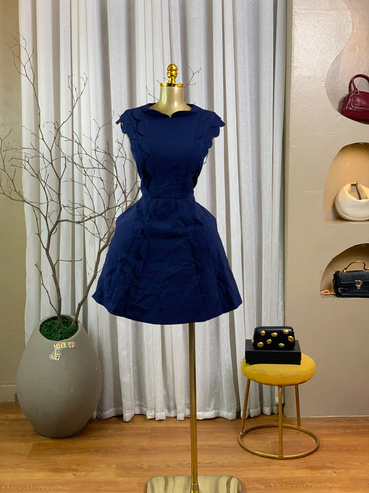 TITI68 SIZE10 Navy Blue DRESS Length37
