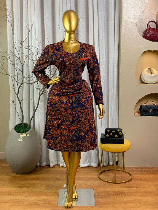 TITI75 SIZE16 floral DRESS Length49