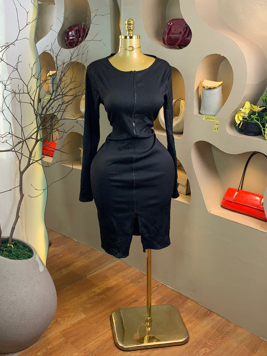 WALK-IN10 SIZE14 Length43 black dress