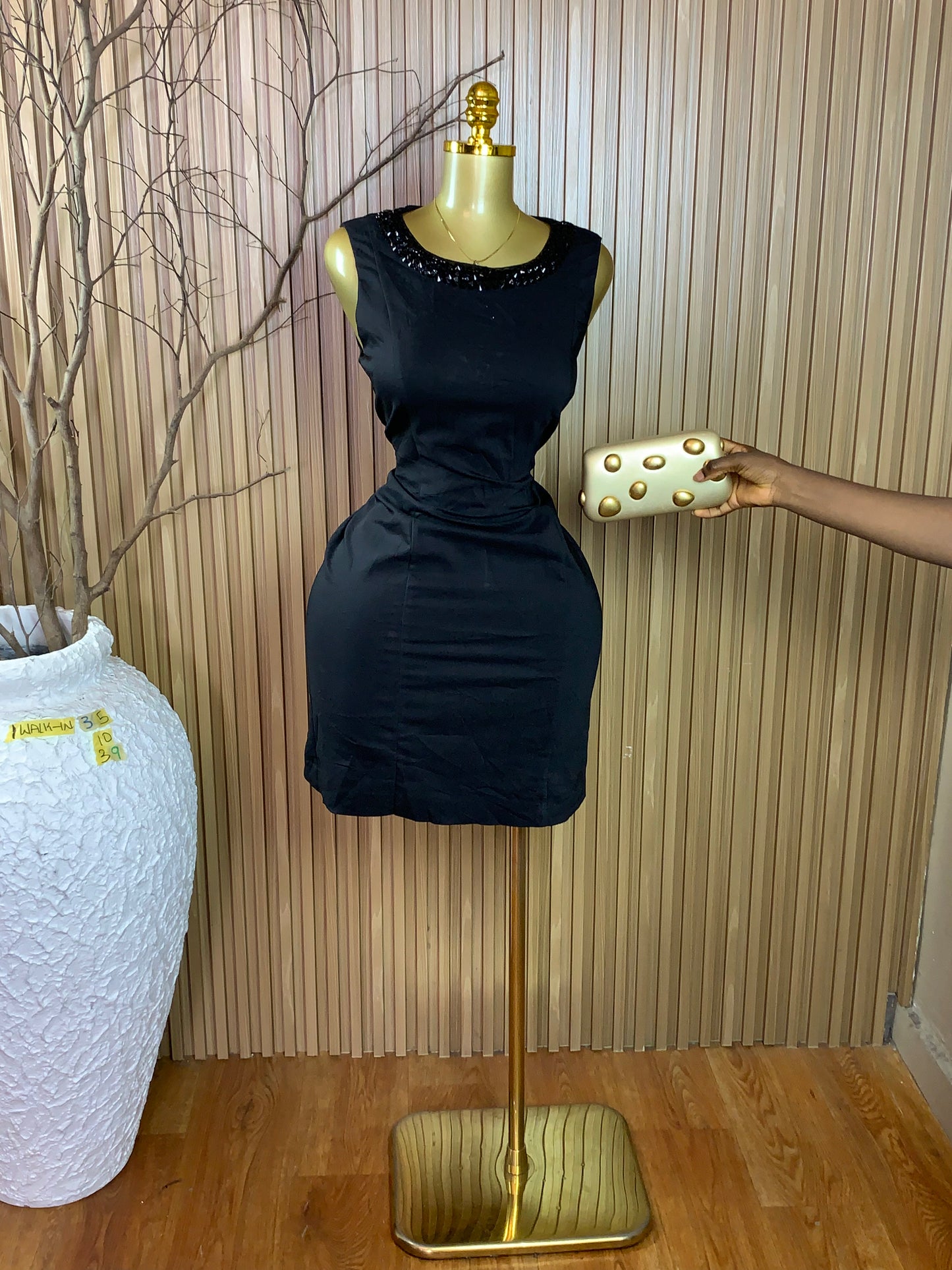 1WALK-IN35 SIZE10 Length39 Black dress