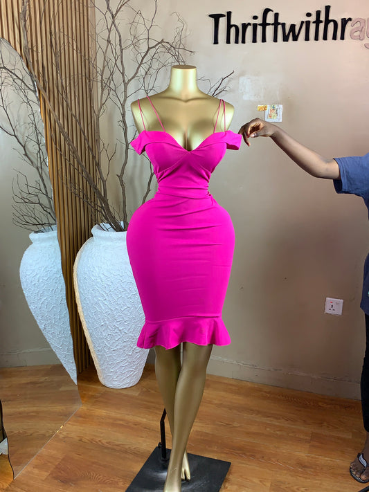 TADE16 SIZE10 Length41 Pink dress