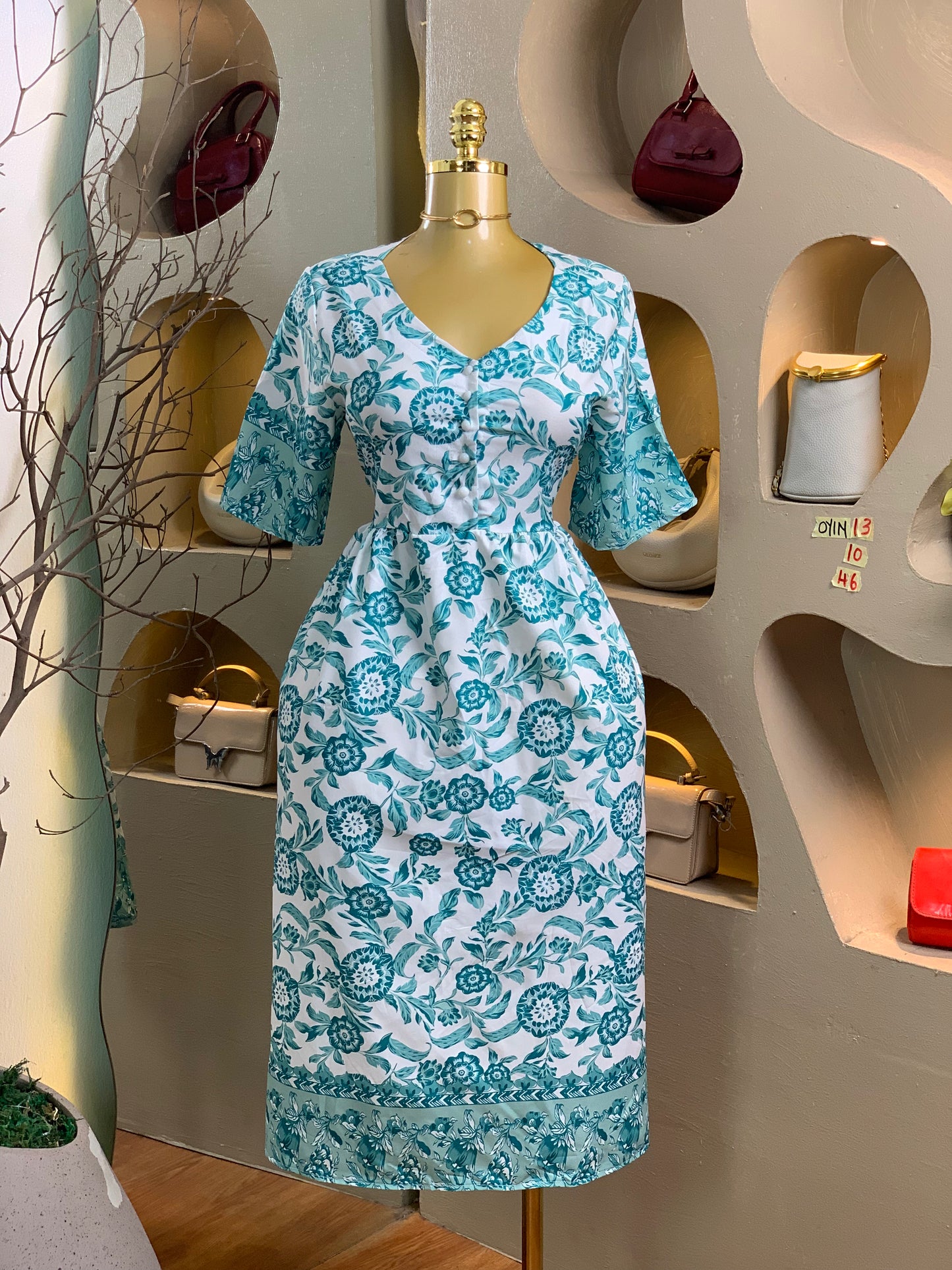 OYIN13 SIZE10 Floral DRESS Length46