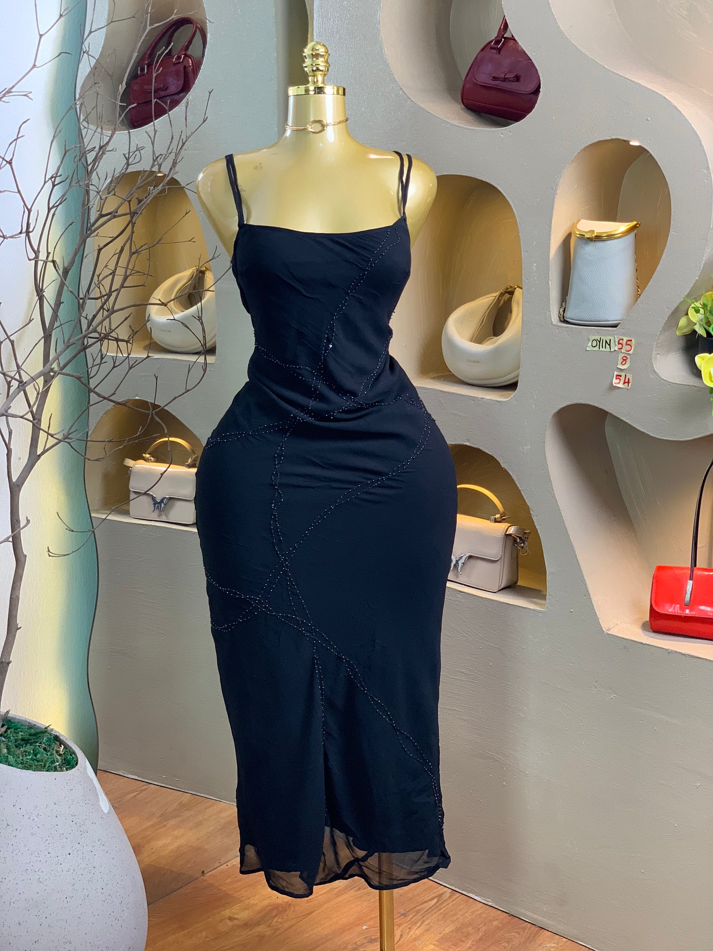 OYIN55 SIZE8 Black DRESS Length54