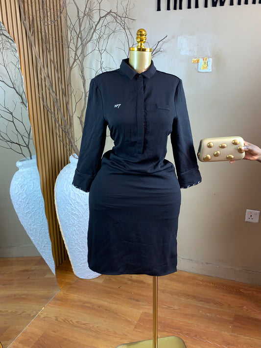 TADE83 SIZE8 Length38 black dress