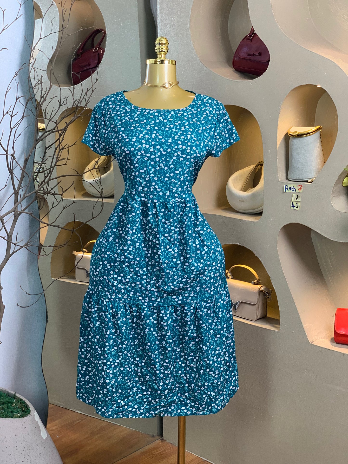 RUTH7 SIZE12 Floral DRESS Length42