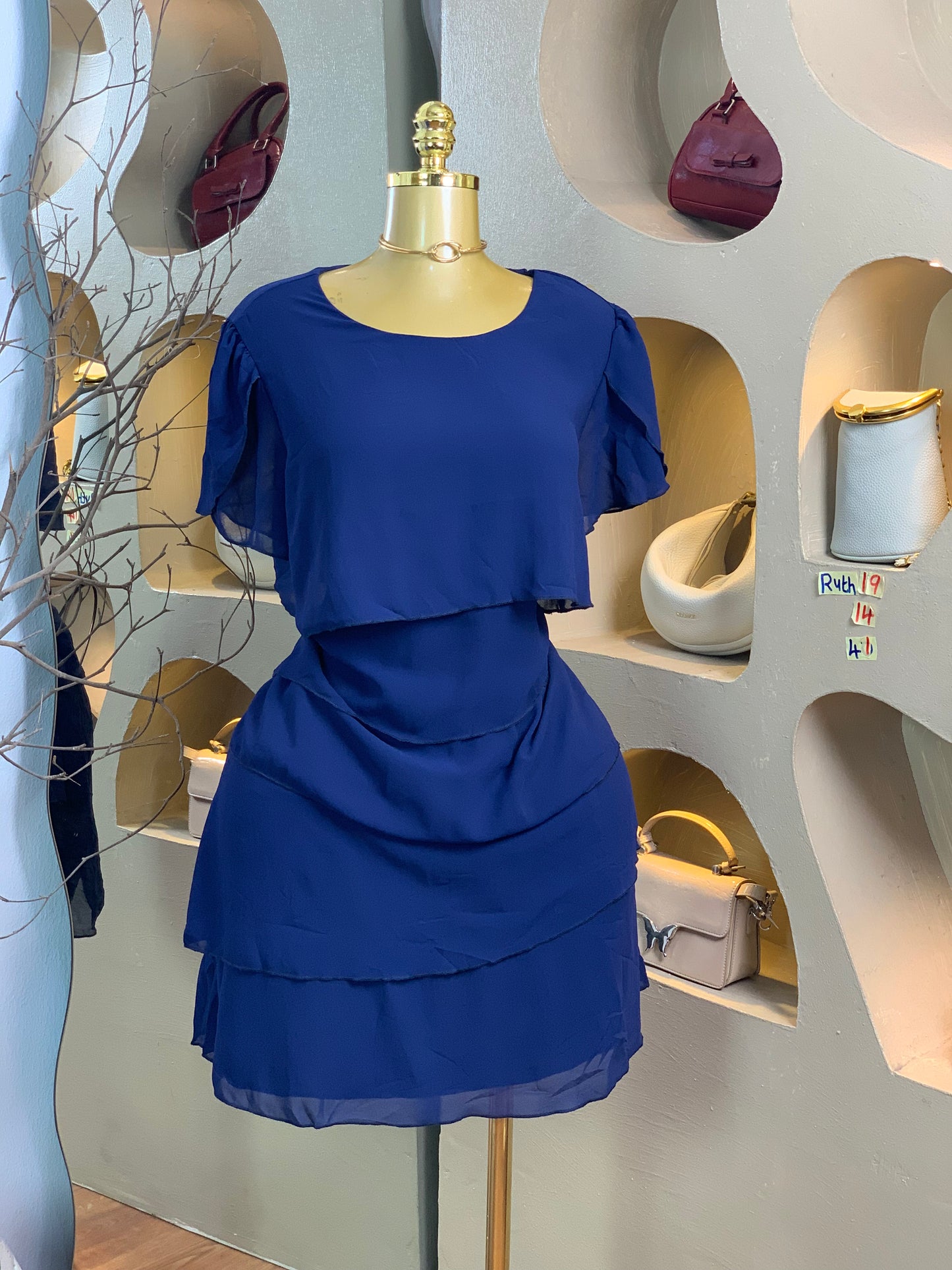RUTH19 SIZE14 Blue DRESS Length41
