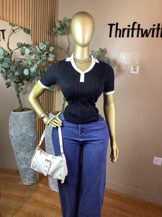 PEAK102 BLACK&WHITE TOP SIZE10