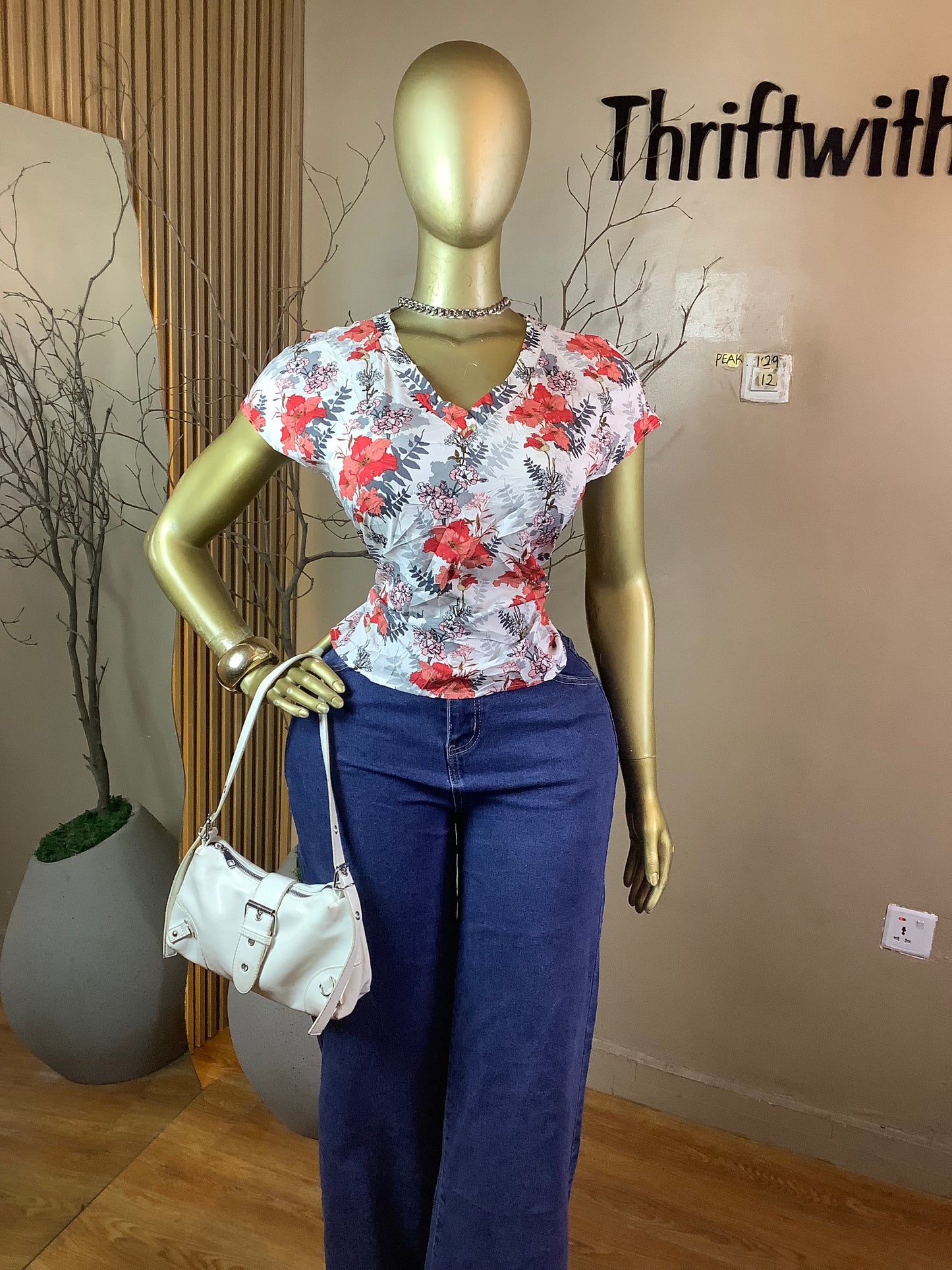 PEAK129 FLORAL TOP SIZE12