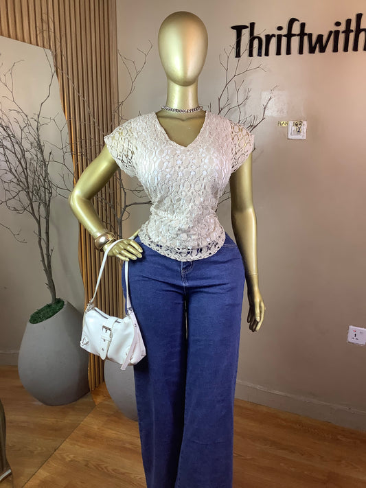 PEAK162 NUDE&WHITE TOP SIZE12