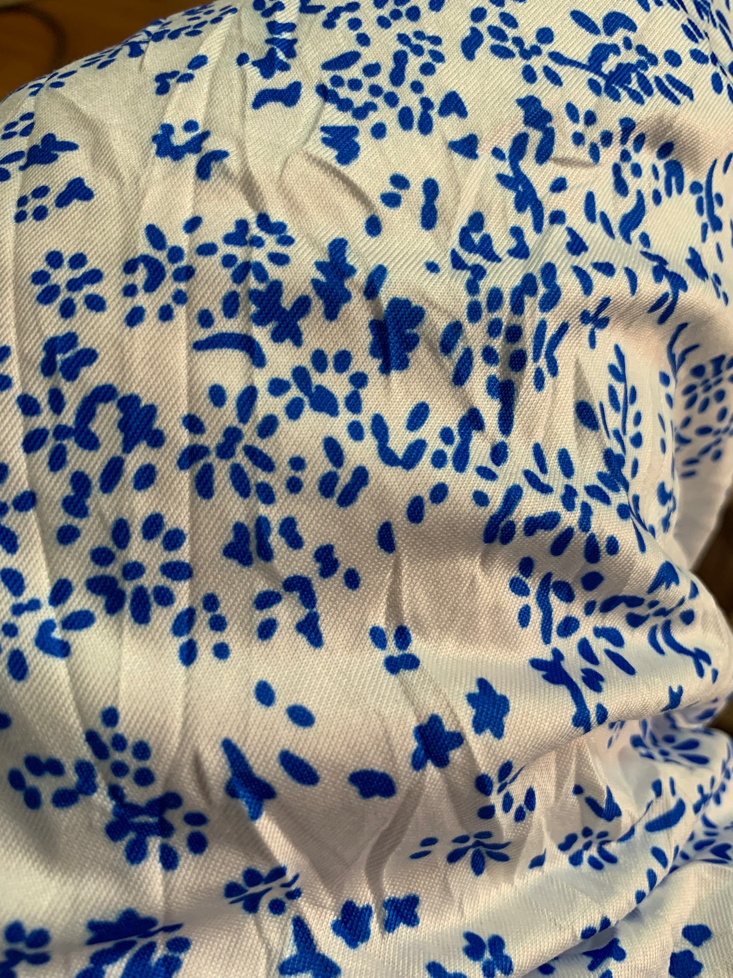 KEJI3 SIZE10 Length34 white&blue dress(Little stain)