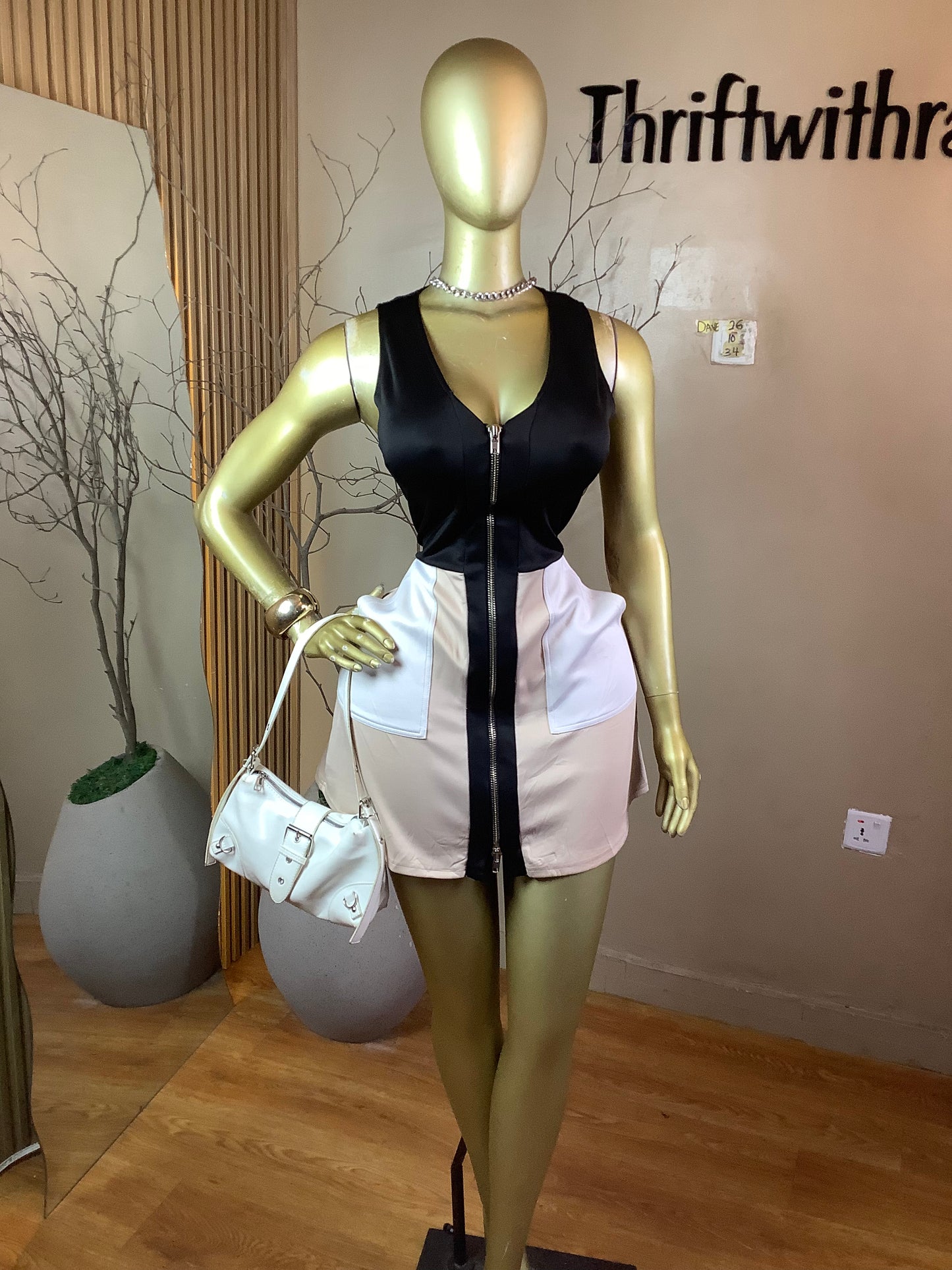 DAVE26 MULTI COLOR DRESS SIZE10 Length34