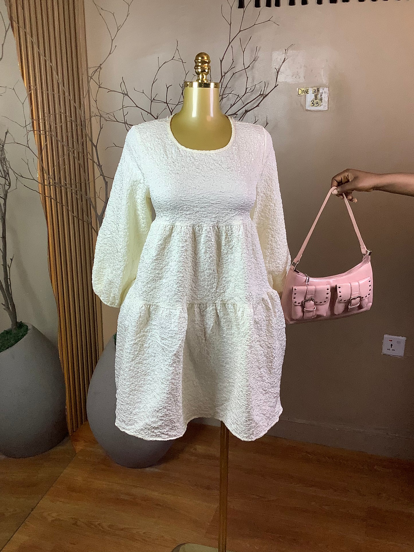 DAVE38 WHITE FREE DRESS SIZE8 Length33