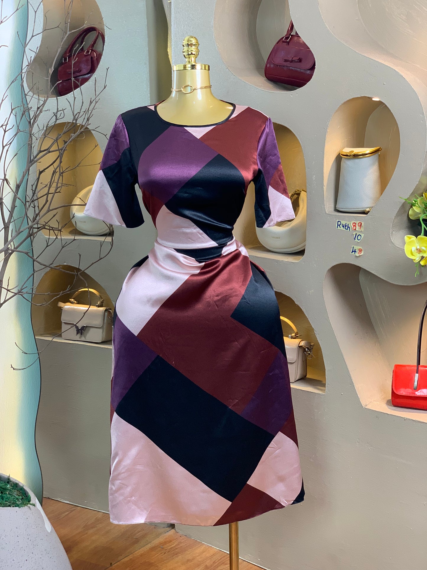 RUTH89 SIZE10 Multi color DRESS Length48