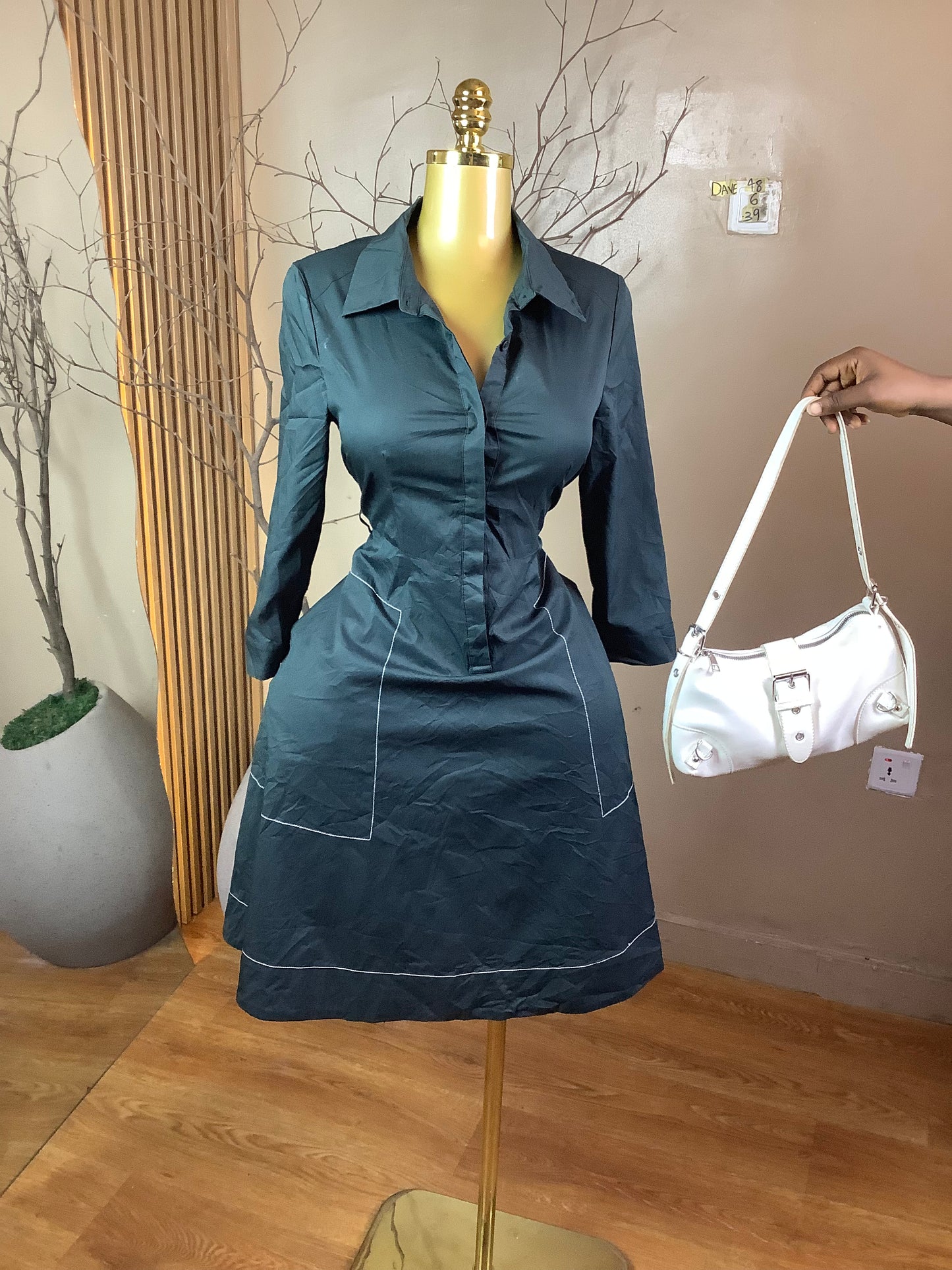 DAVE48 GREEN DRESS SIZE6 Length39