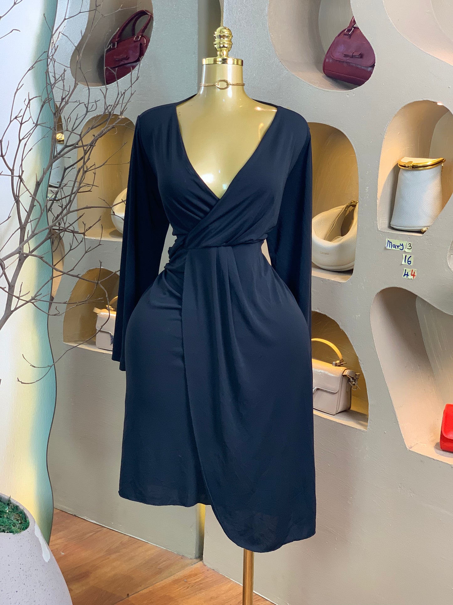 MARY3 SIZE18 Black DRESS Length44