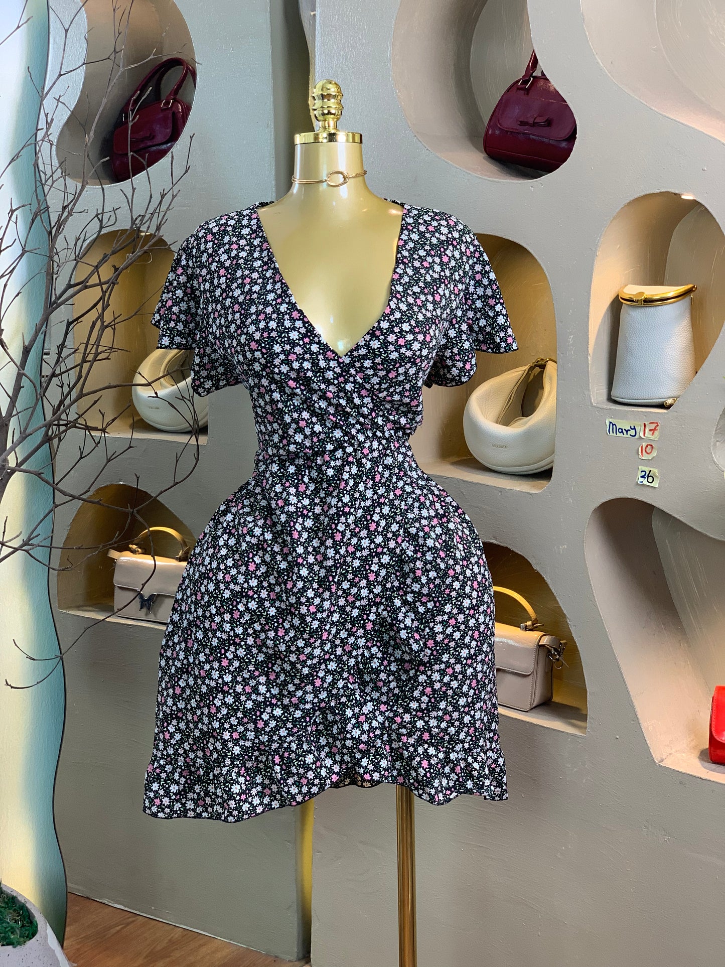 MARY17 SIZE10 Floral DRESS Length36
