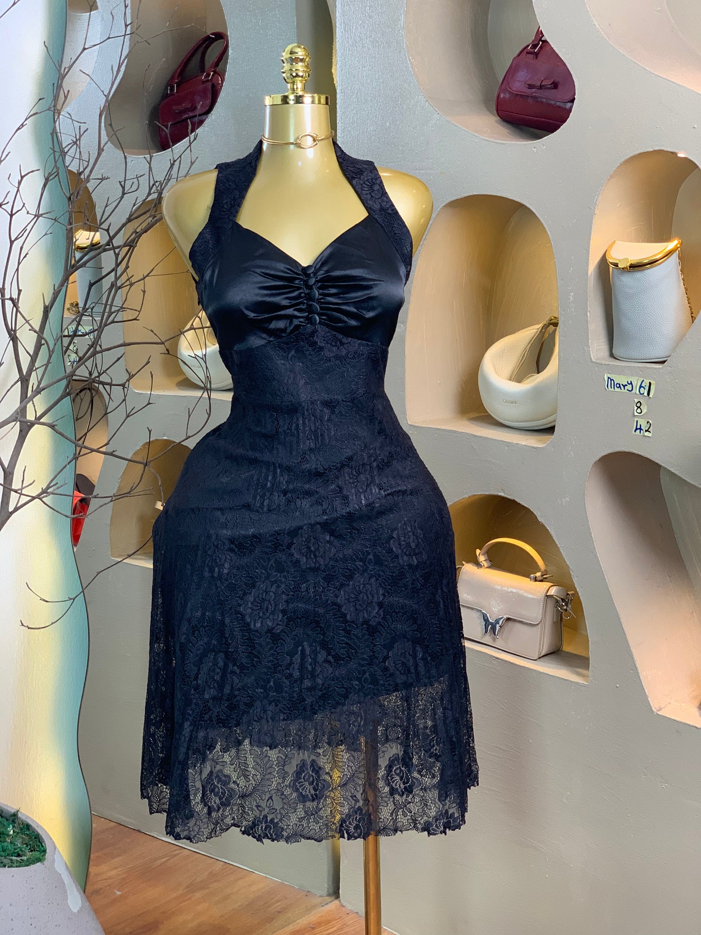 MARY61 SIZE8 Black DRESS Length42