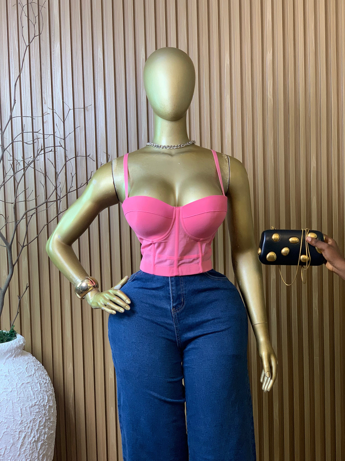 CORSET Top1 SIZE14 (pink)