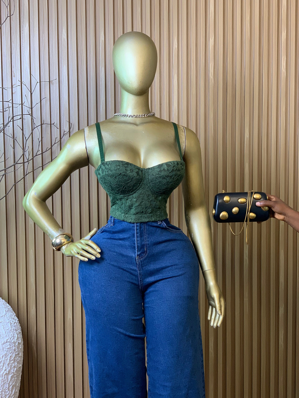 CORSET Top2 SIZE10 (green)