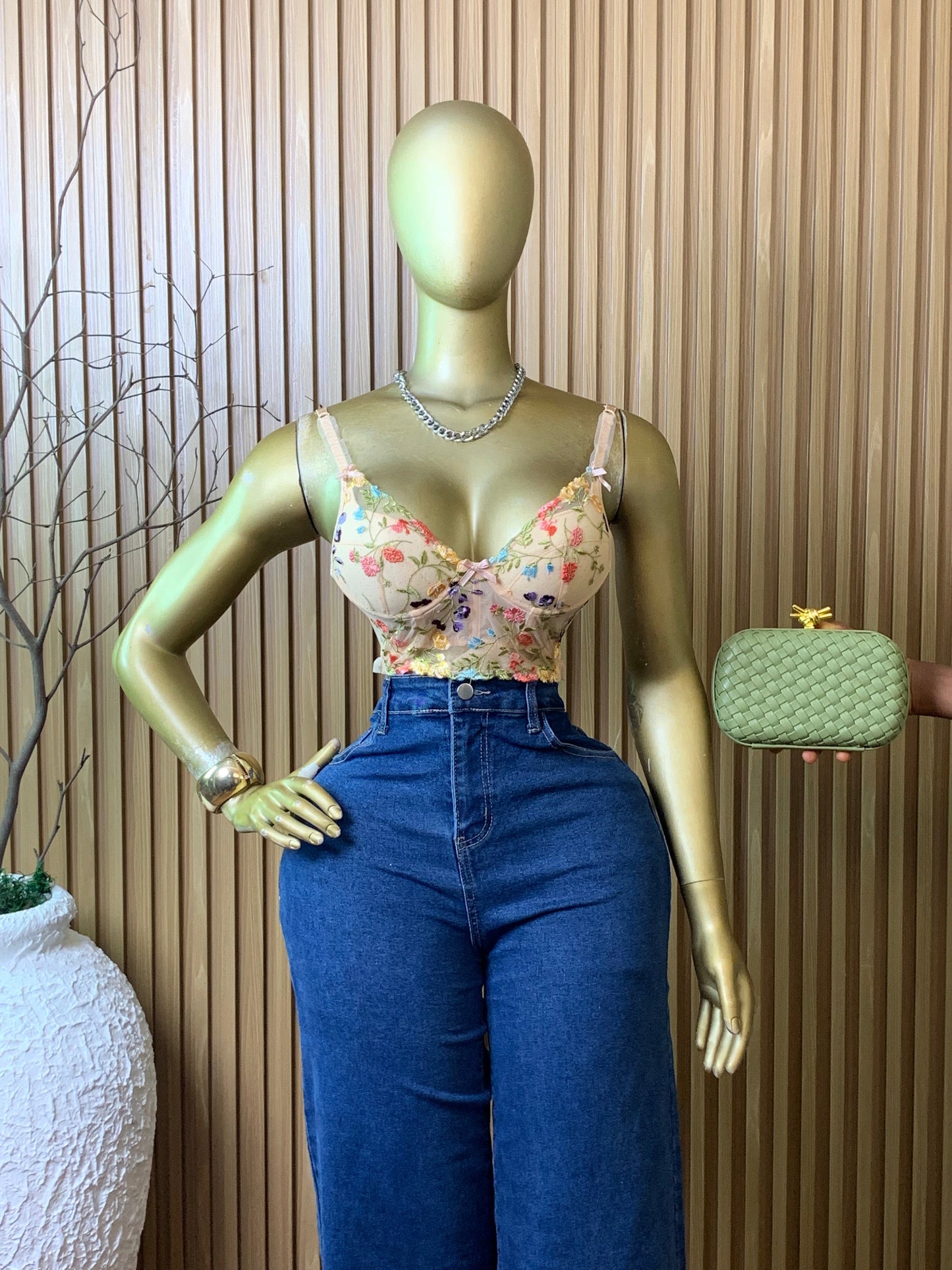 CORSET TOP24 SIZE6 (floral)