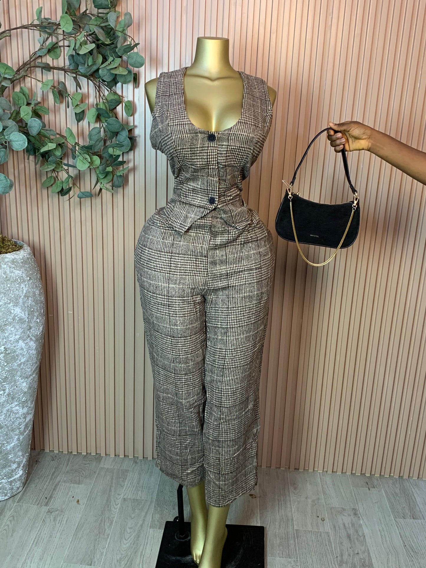 SIZE10&14 BROWN TWO PIECE SET