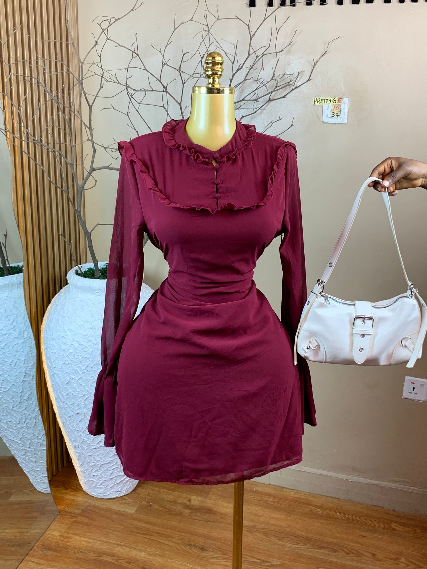 SIZE10 PRETTY65 Length37(burgundy)