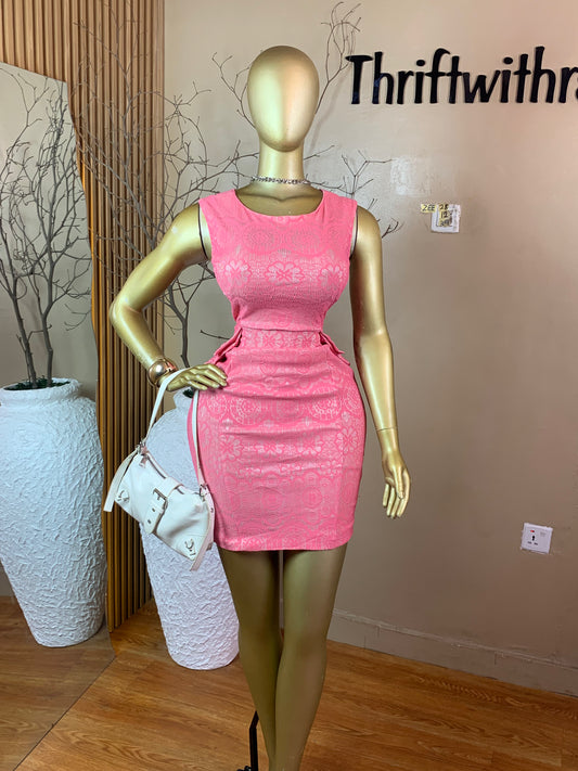 ZEE28 PINK CORPORATE DRESS SIZE12 Length39